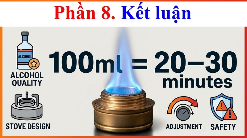 Cồn nước cháy bao lâu? Thời gian cháy, yếu tố ảnh hưởng & cách sử dụng hiệu quả